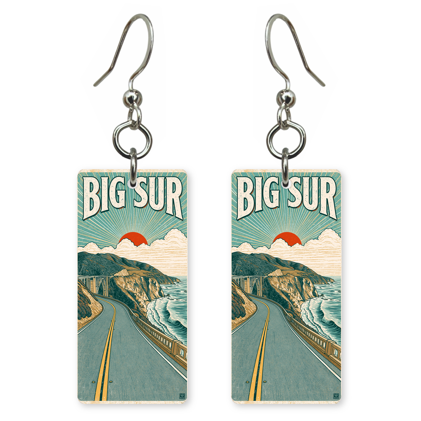 She's Choosing California Earrings | Big Sur Coast Poster | SC5B10