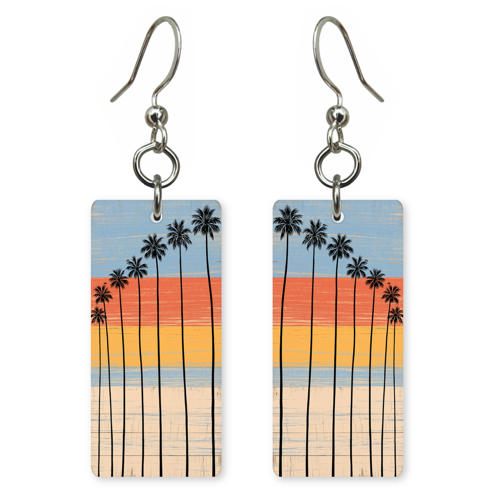 She's Choosing California Earrings | Sunset Palm Row | SC5B11