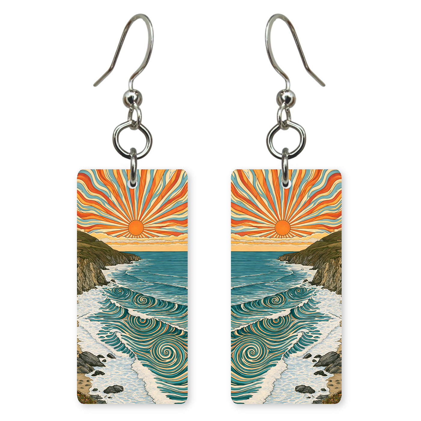 She's Choosing California Earrings | Sunburst Swirl Coast | SC5B17