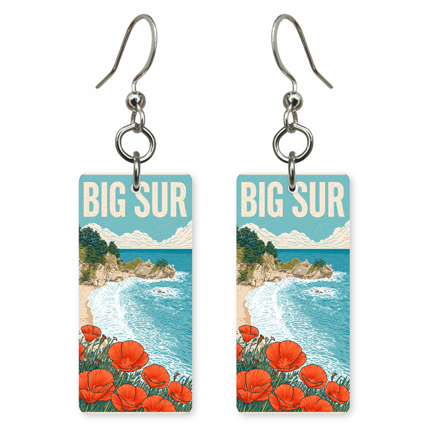 She's Choosing California Earrings | Big Sur Poppy Poster | SC5B21