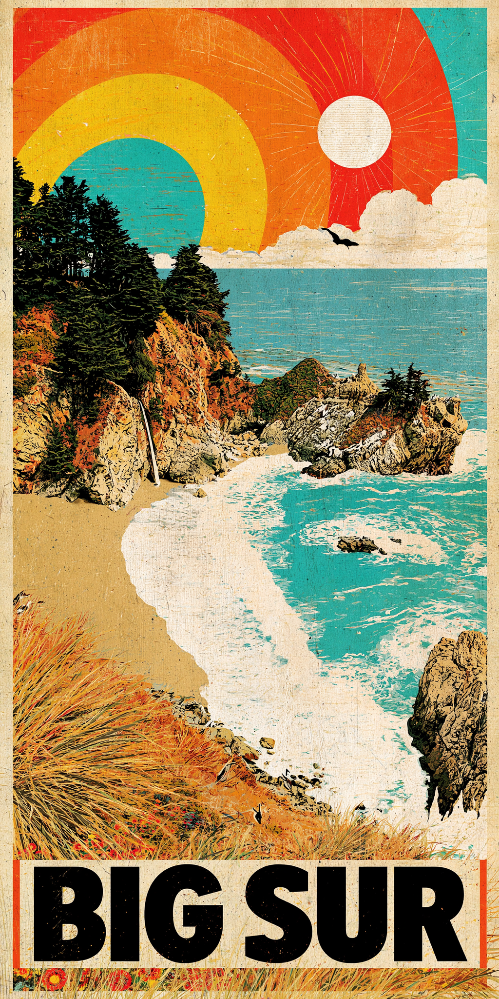 She's Choosing California Earrings | Big Sur Rainbow Poster | SC5B23