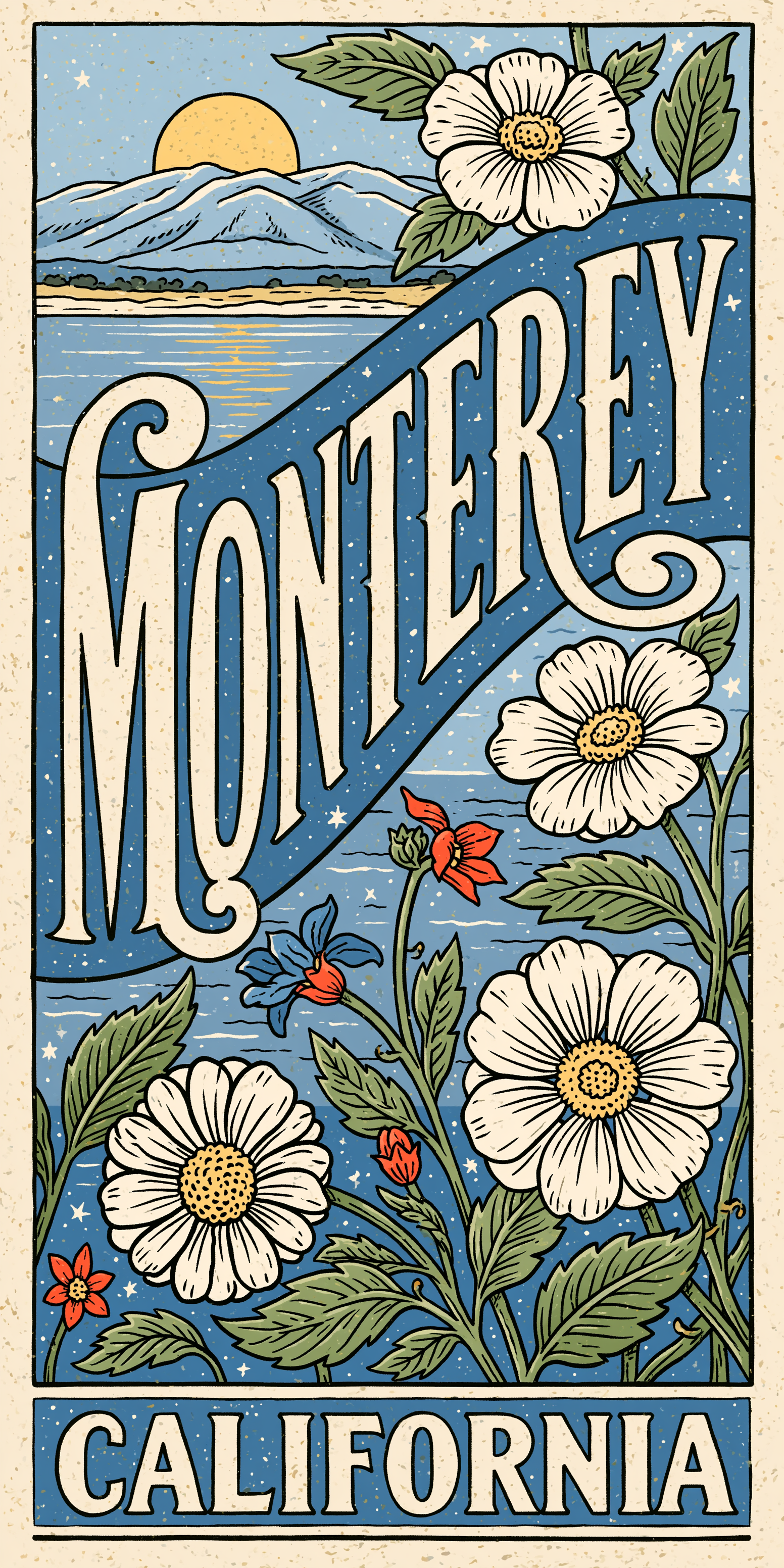 She's Choosing California Earrings | Monterey Bloom Poster | SC5B27