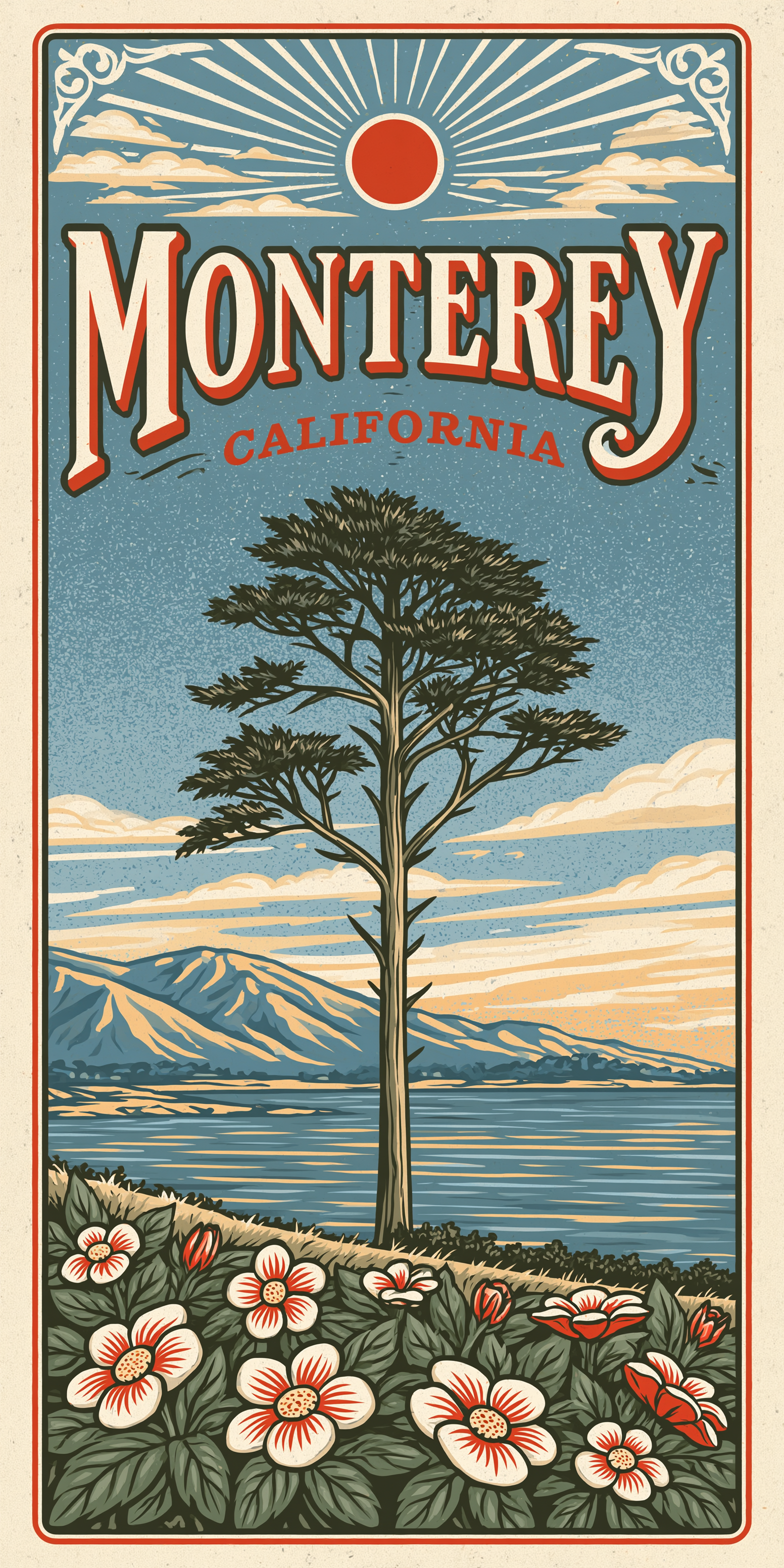 She's Choosing California Earrings | Monterey Cypress Poster | SC5B28