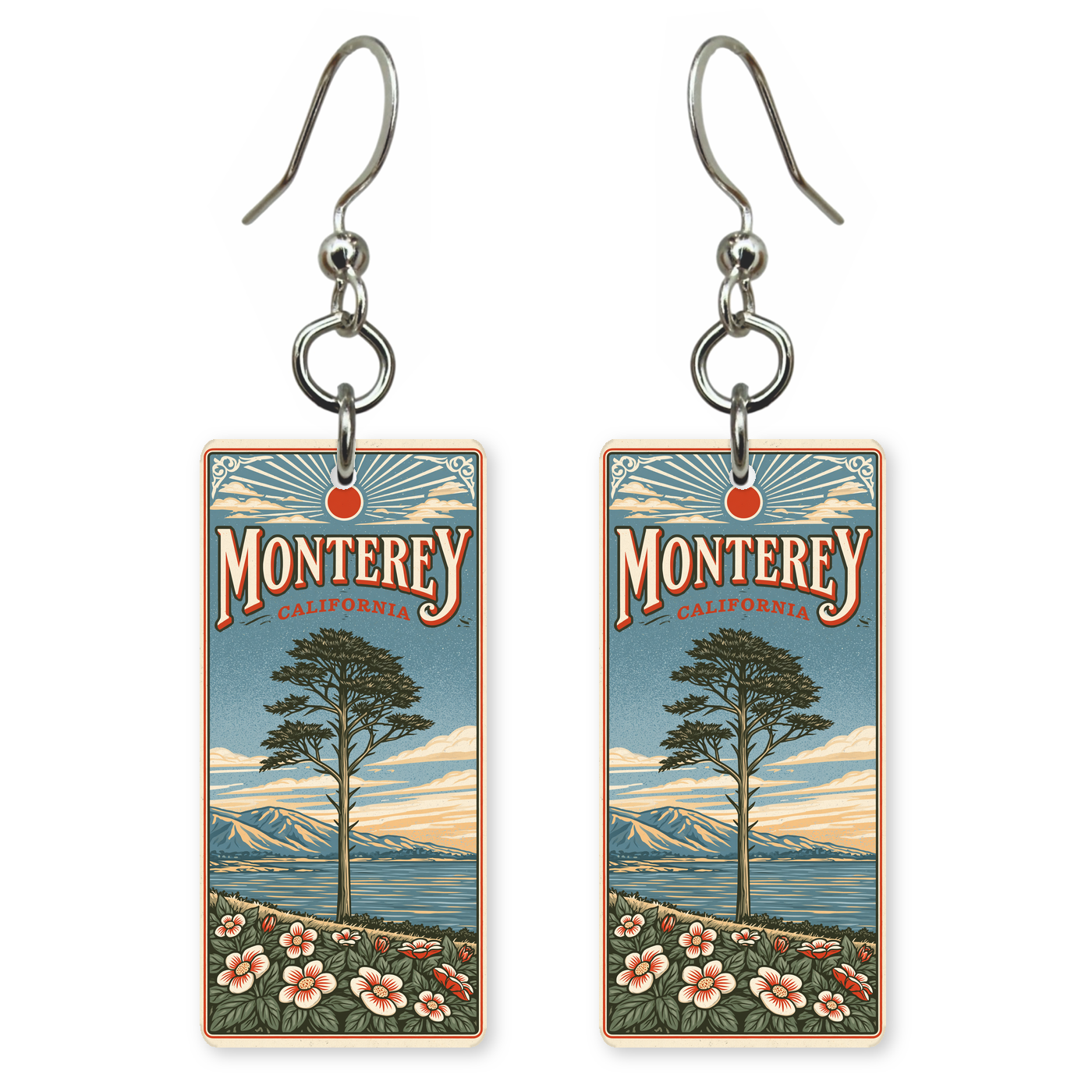 She's Choosing California Earrings | Monterey Cypress Poster | SC5B28