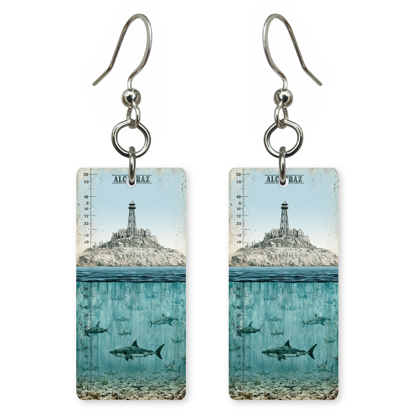 She's Choosing California Earrings | Alcatraz Depth Chart | SC5B35