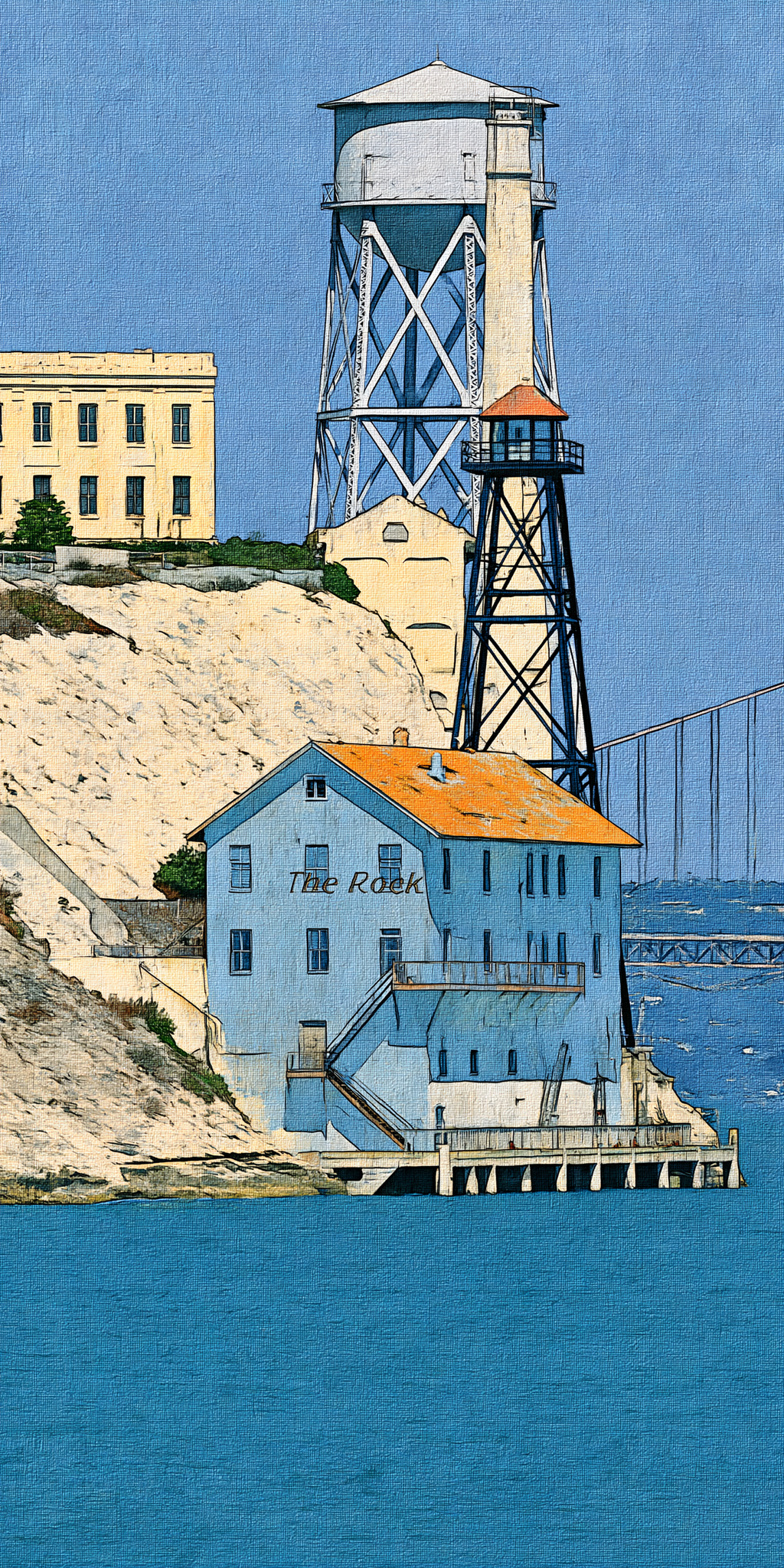 She's Choosing California Earrings | Alcatraz Water Tower | SC5B38