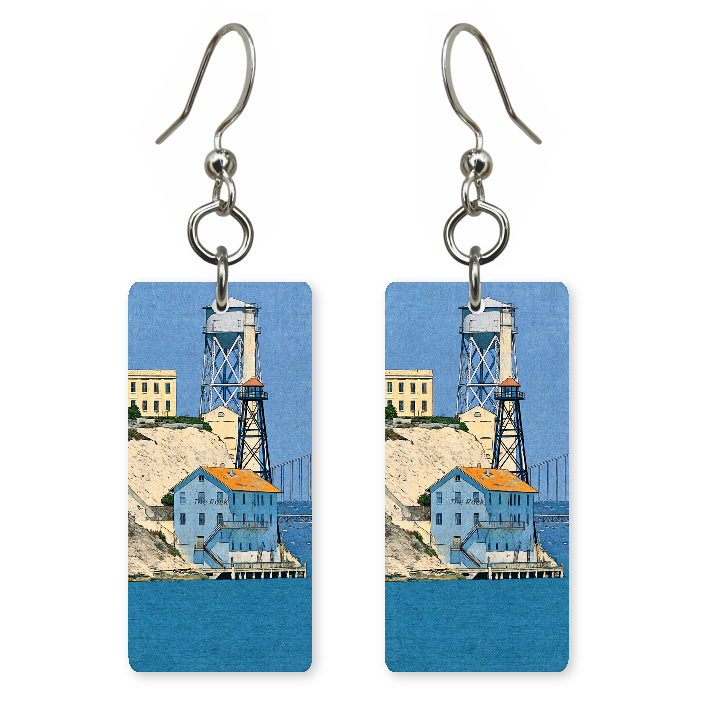 She's Choosing California Earrings | Alcatraz Water Tower | SC5B38