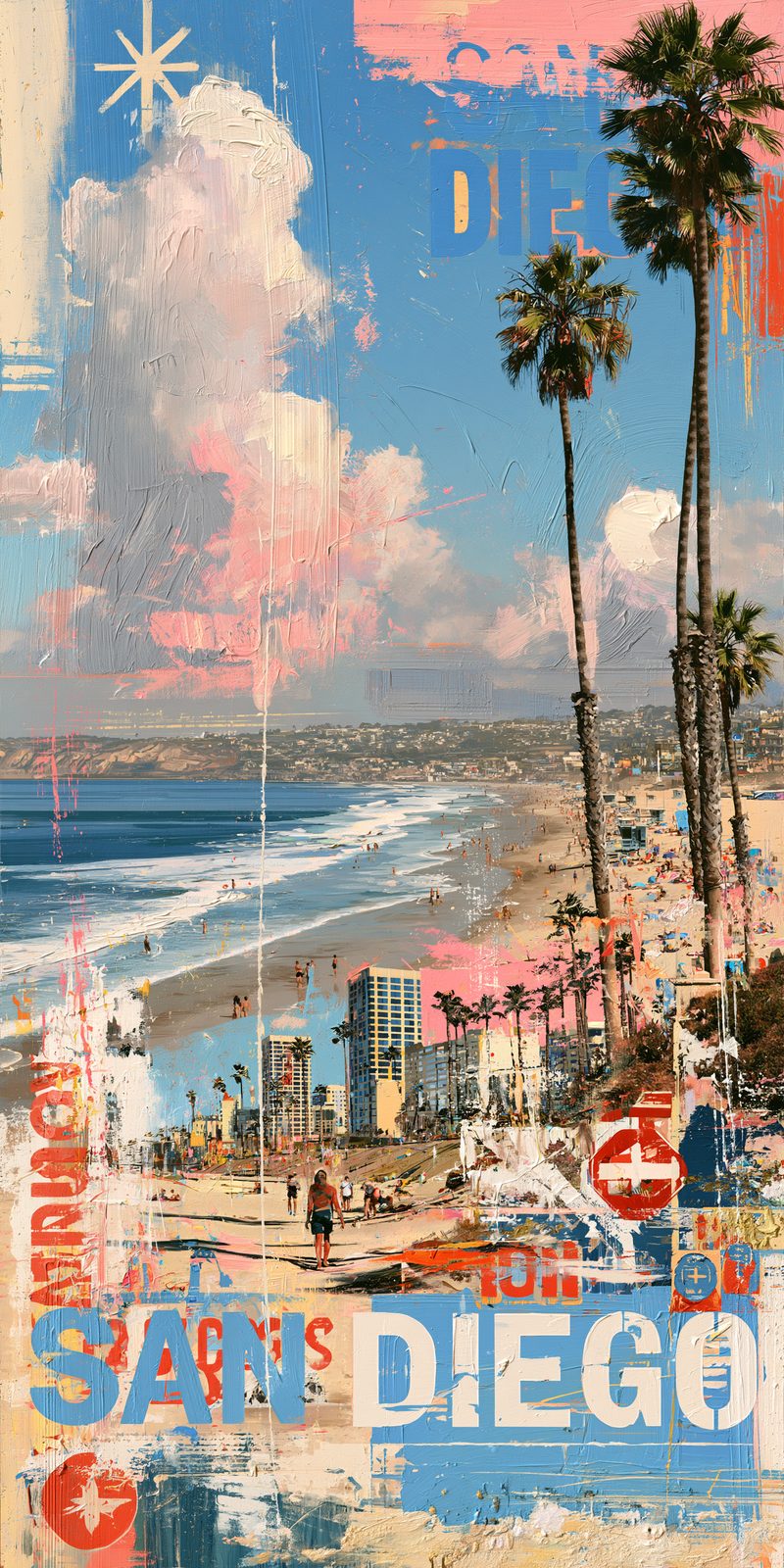 She's Choosing California Earrings | San Diego Collage