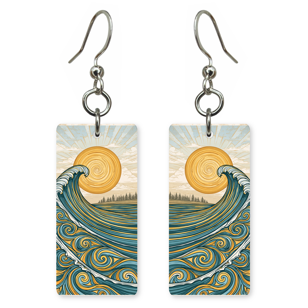 She's Choosing California Earrings | Deco Wave Sun | SC5B42