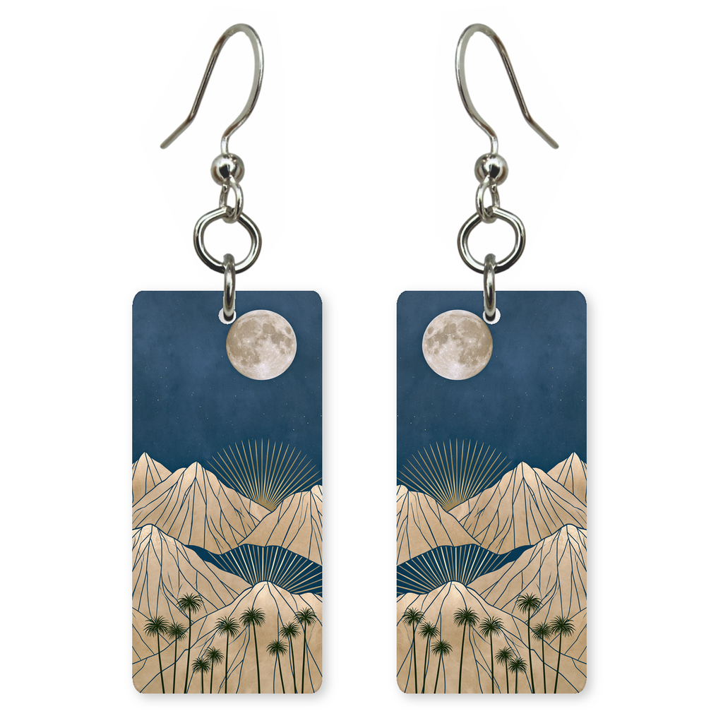 She's Choosing California Earrings | Moonlit Desert Palms | SC5B44