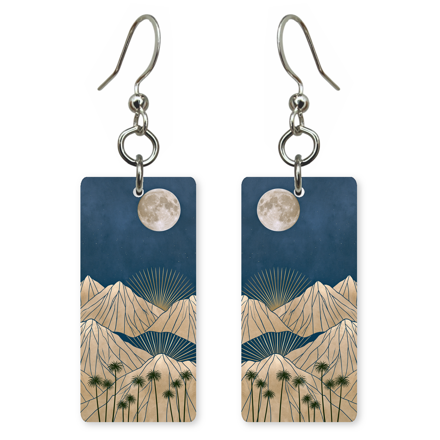 She's Choosing California Earrings | Moonlit Desert Palms | SC5B44