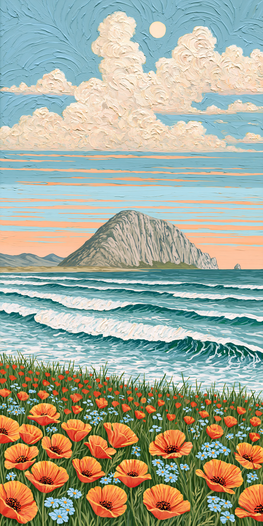 She's Choosing California Earrings | Morro Rock Poppies | SC5B45