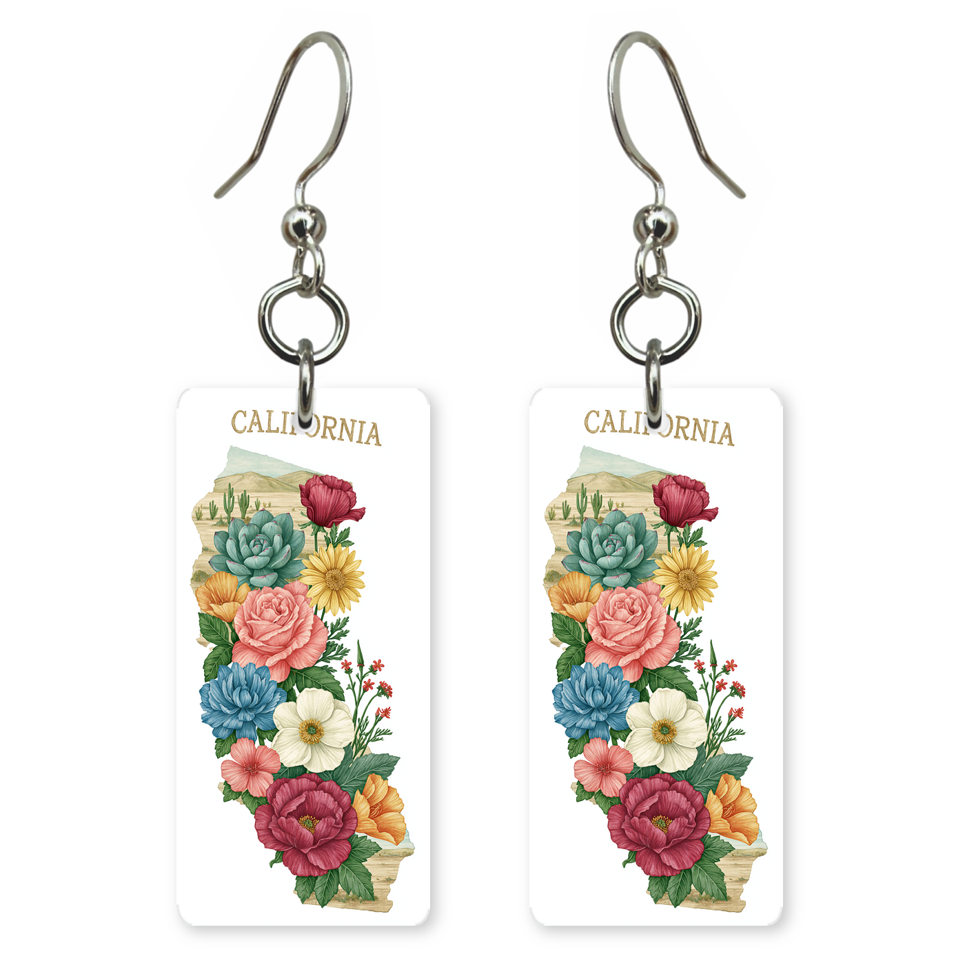 She's Choosing California Earrings | California Bloom Map | SC5B47