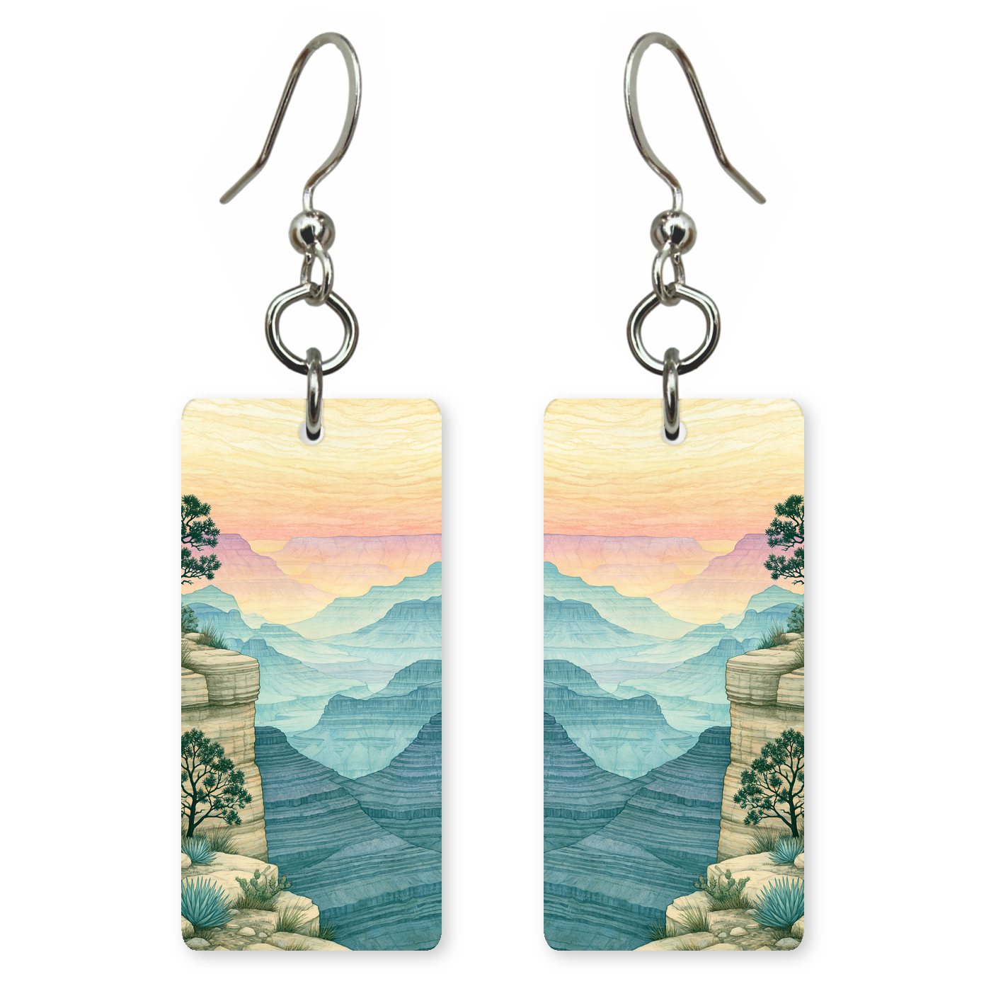 She's Choosing California Earrings | Canyon Overlook Dawn | SC5B49