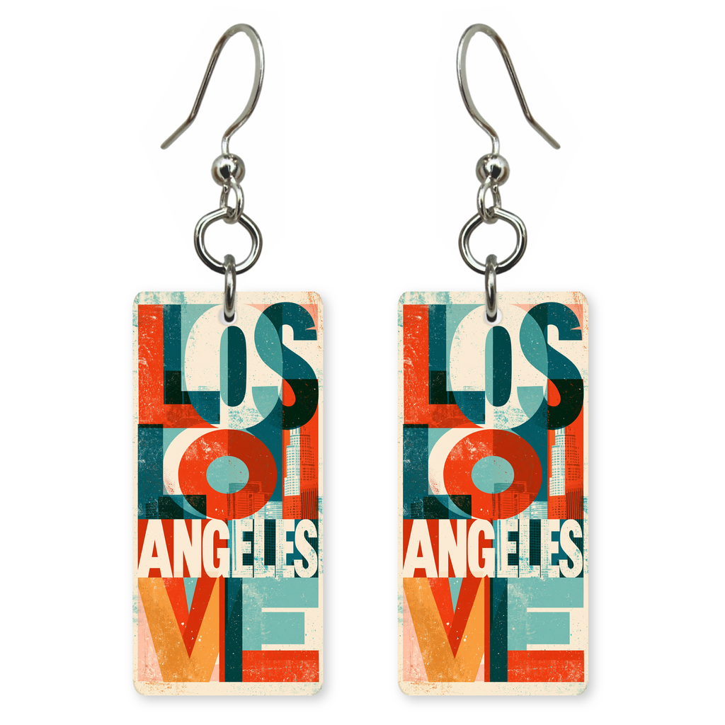 She's Choosing California Earrings | LA Love Typography