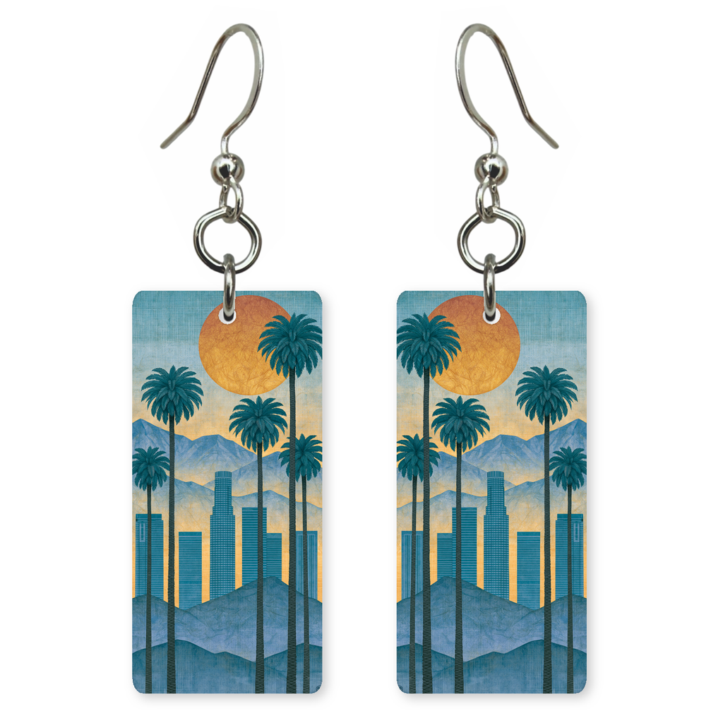 She's Choosing California Earrings | LA Palm Skyline | SC5B50