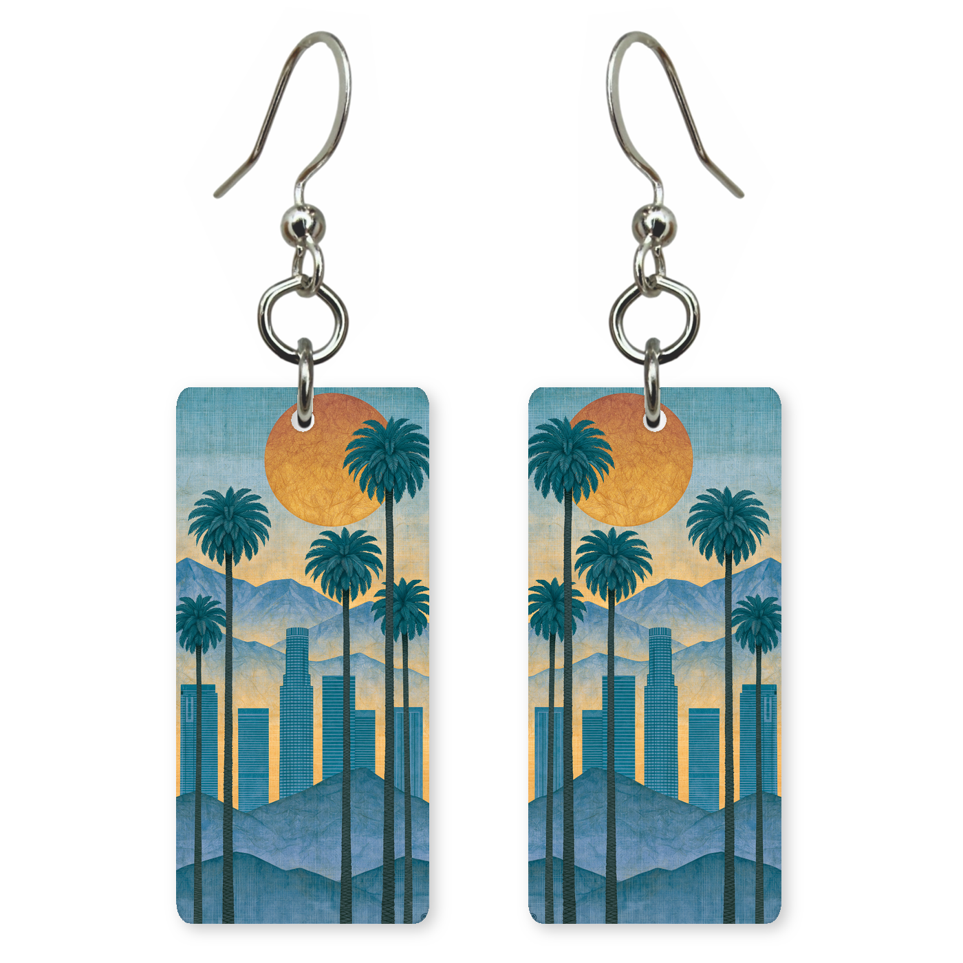 She's Choosing California Earrings | LA Palm Skyline | SC5B50