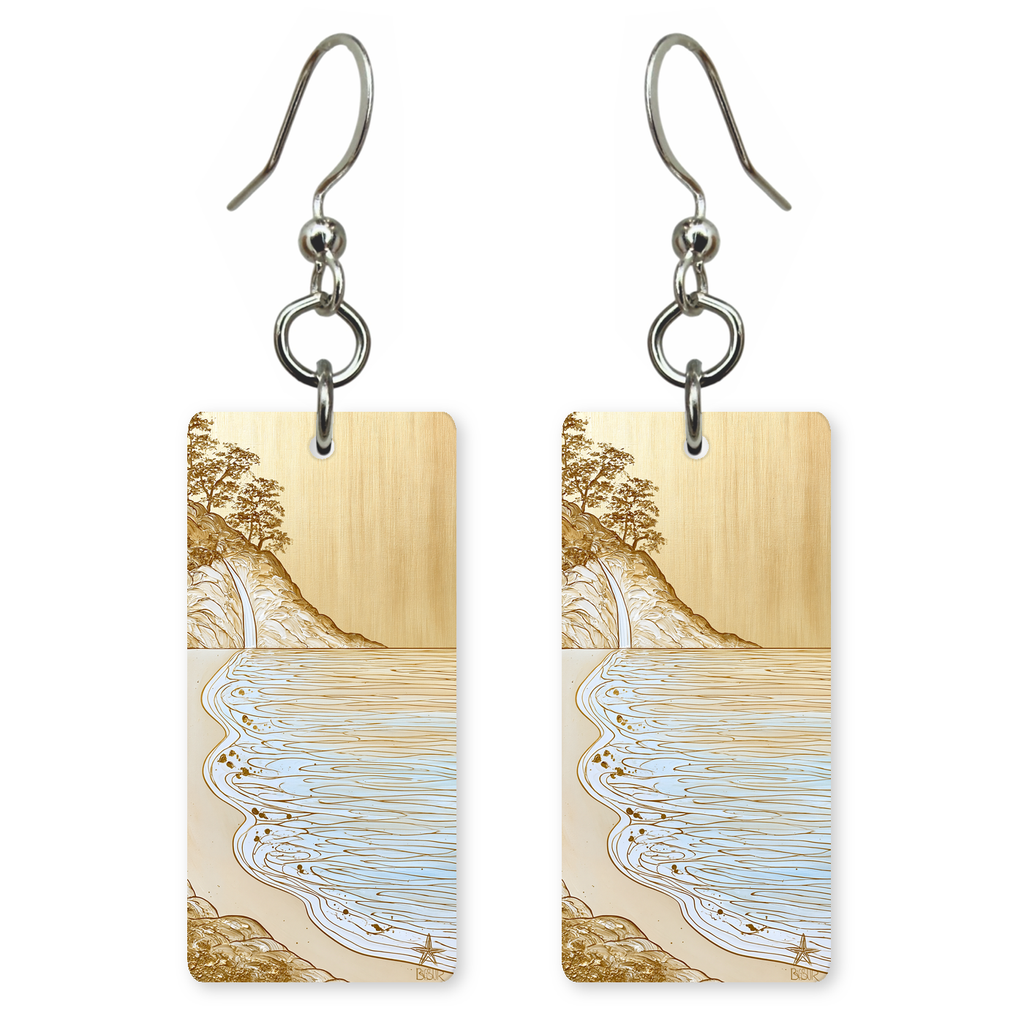 She's Choosing California Earrings | Big Sur Sand Script | SC5B51