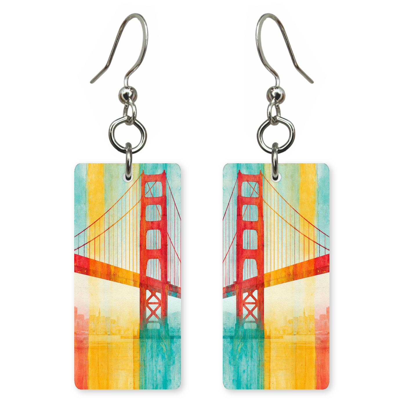 She's Choosing California Earrings | Golden Gate Colorwash | SC5B55