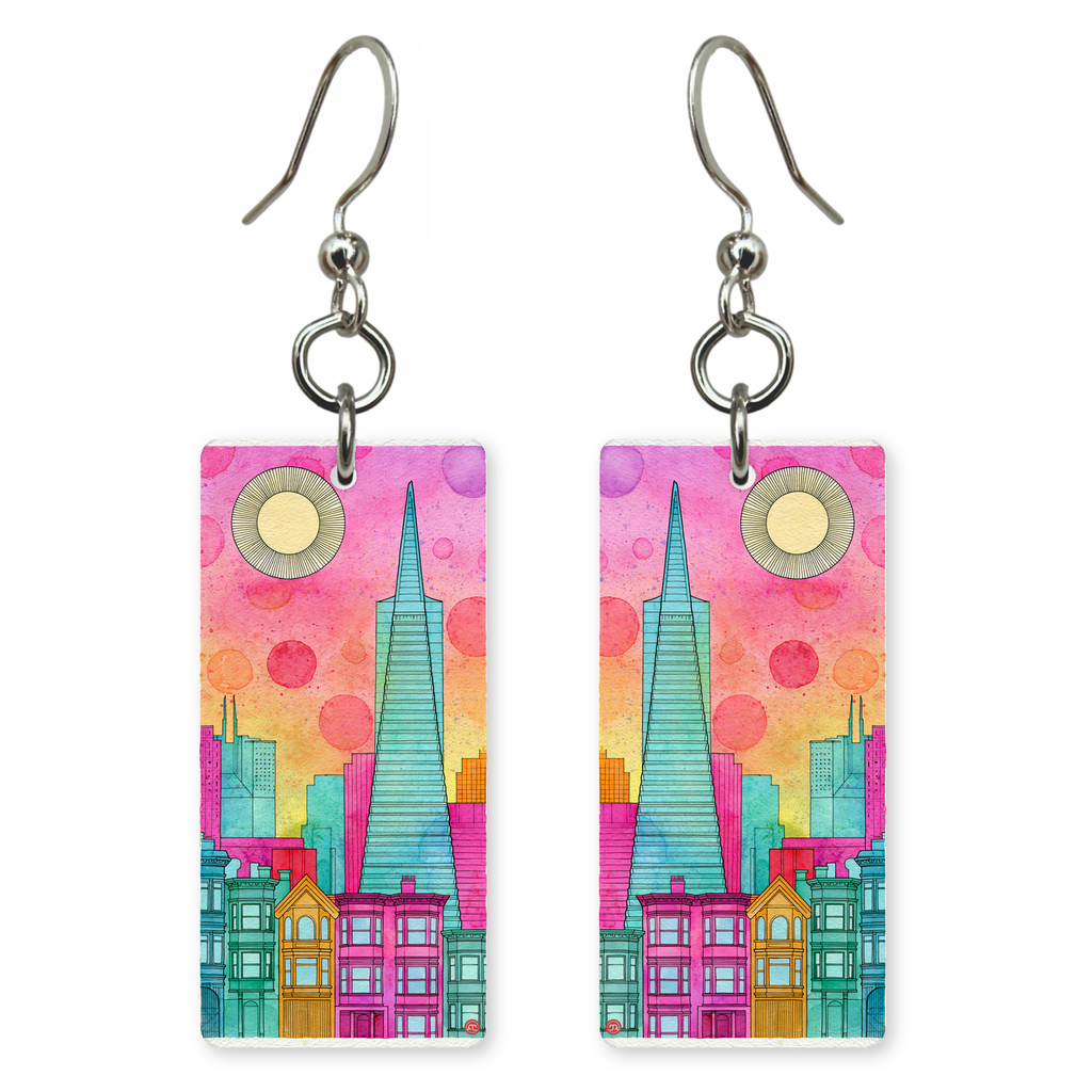 She's Choosing California Earrings | San Francisco Neon Sky | SC5B56