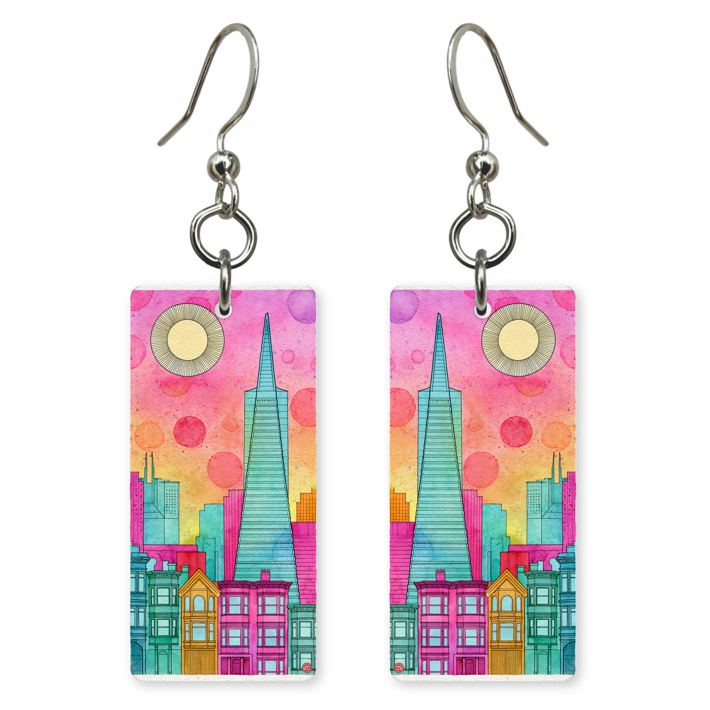 She's Choosing California Earrings | San Francisco Neon Sky | SC5B56