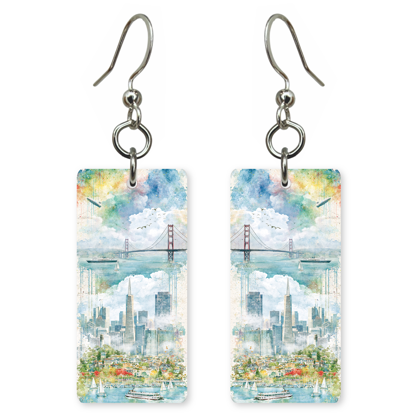 She's Choosing California Earrings | San Francisco Dreamscape | SC5B58