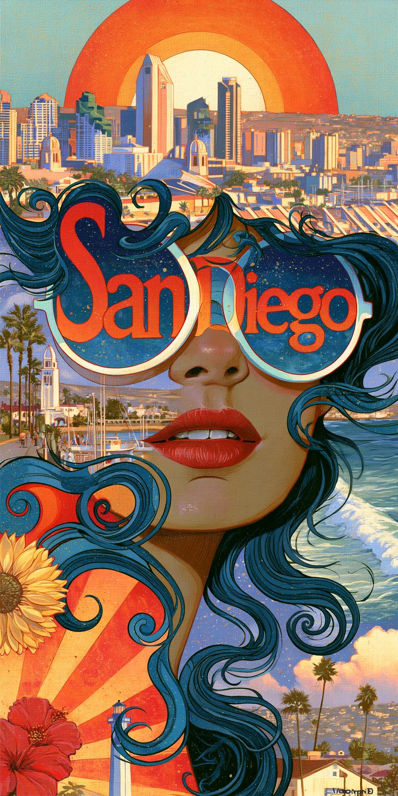 She's Choosing California Earrings | San Diego Retro Shades
