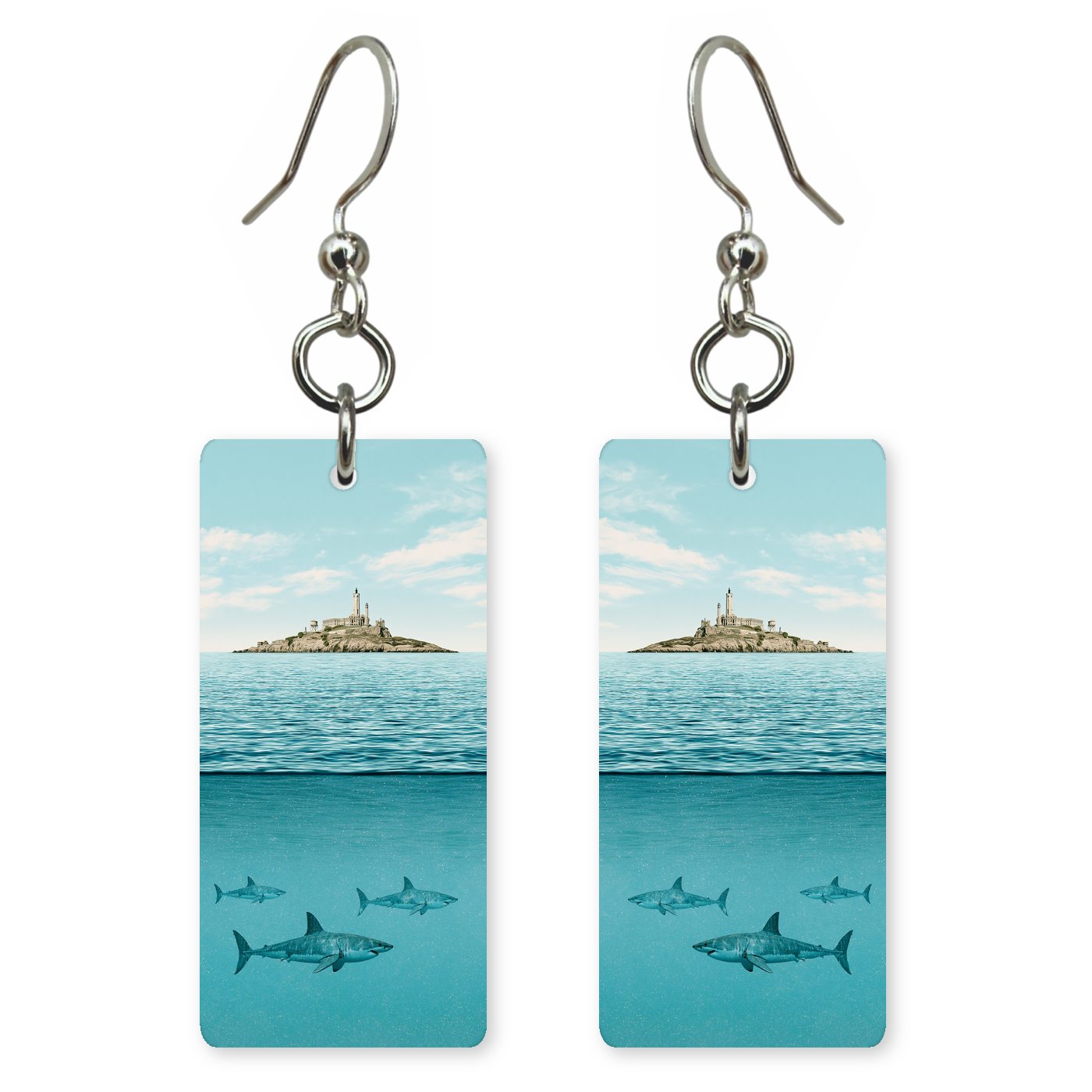 She's Choosing California Earrings | Alcatraz Deep Blue | SC5B63