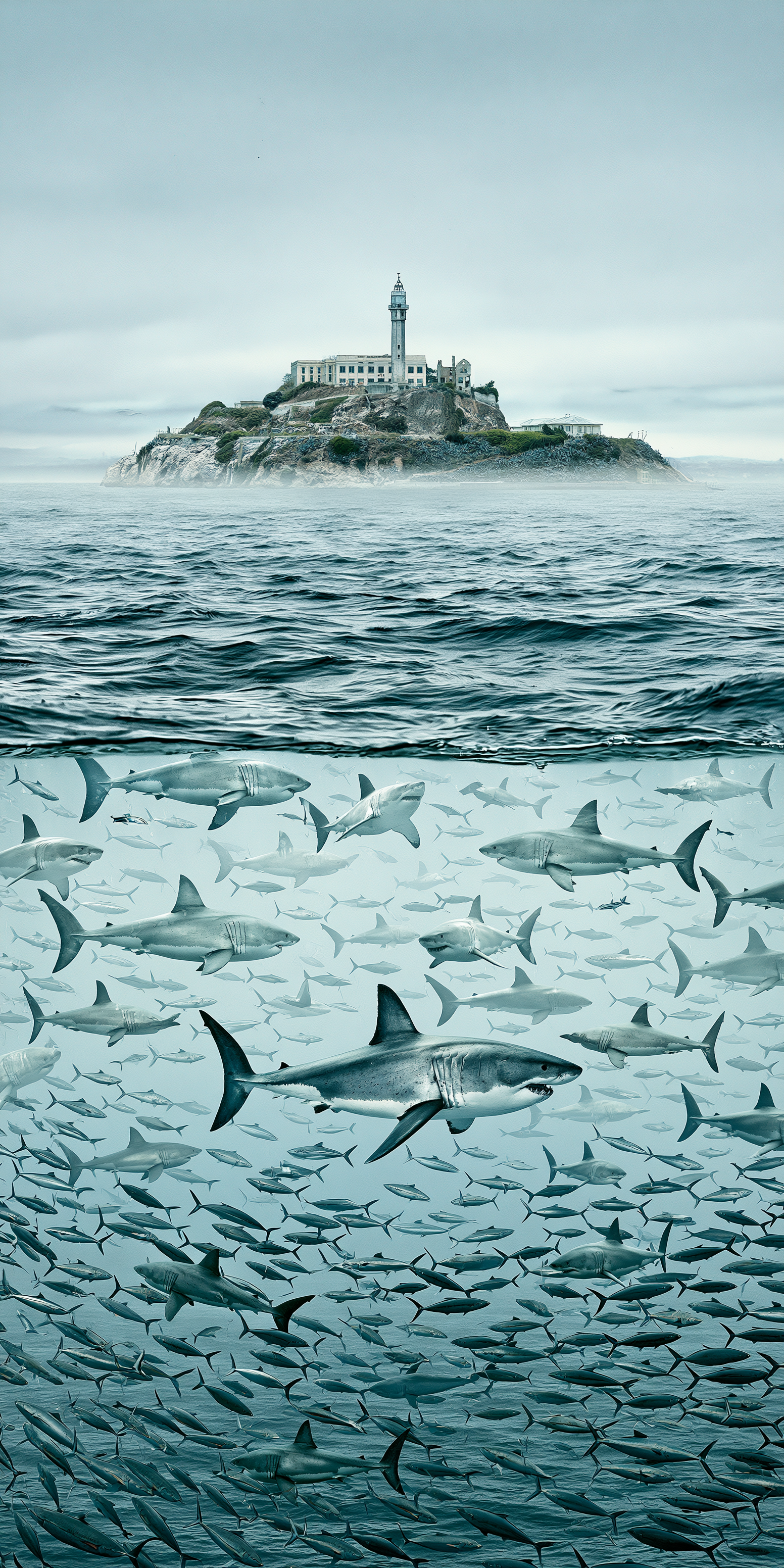 She's Choosing California Earrings | Alcatraz Shark School | SC5B64