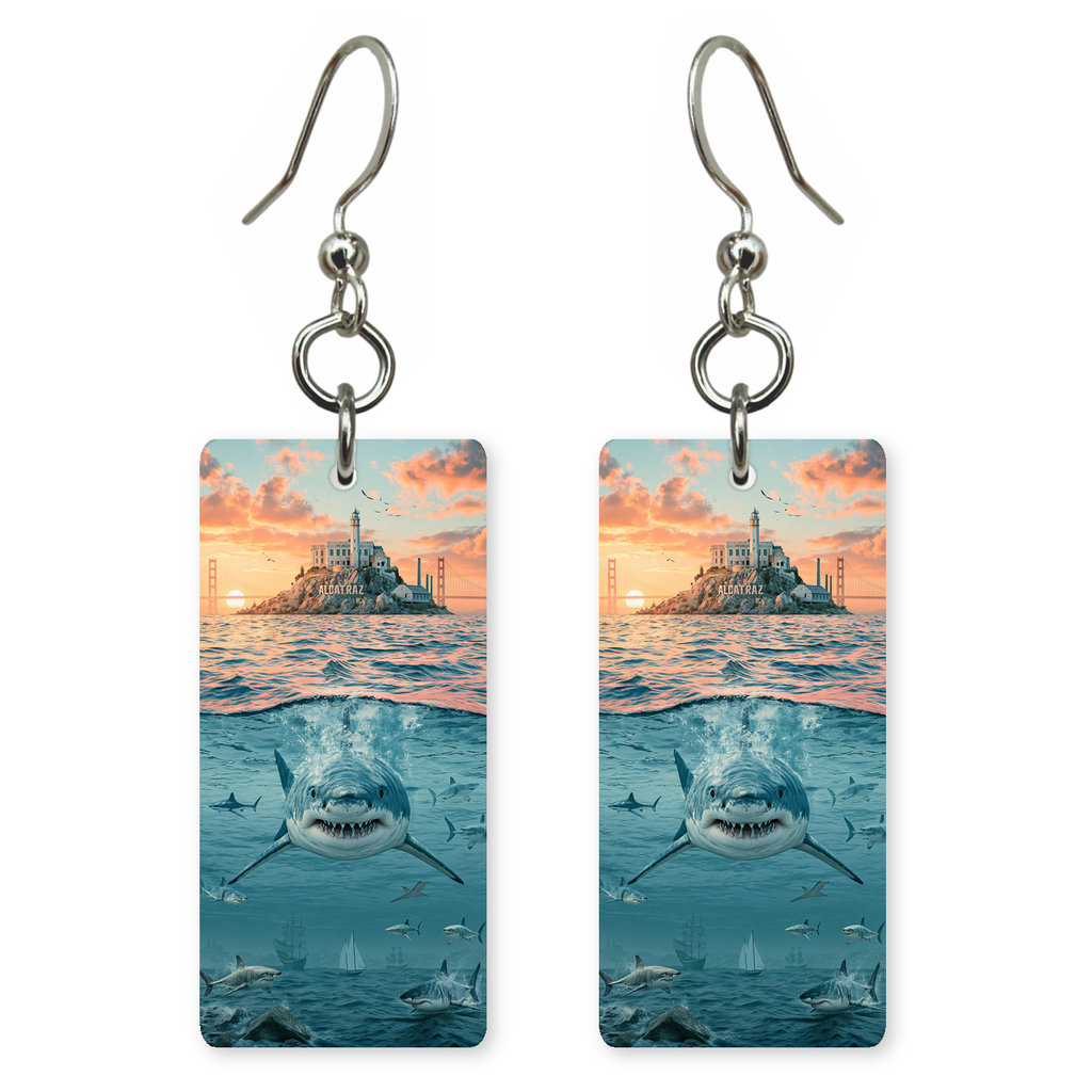 She's Choosing California Earrings | Alcatraz Sunset Shark | SC5B65