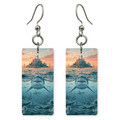 She's Choosing California Earrings | Alcatraz Great White | SC5B66