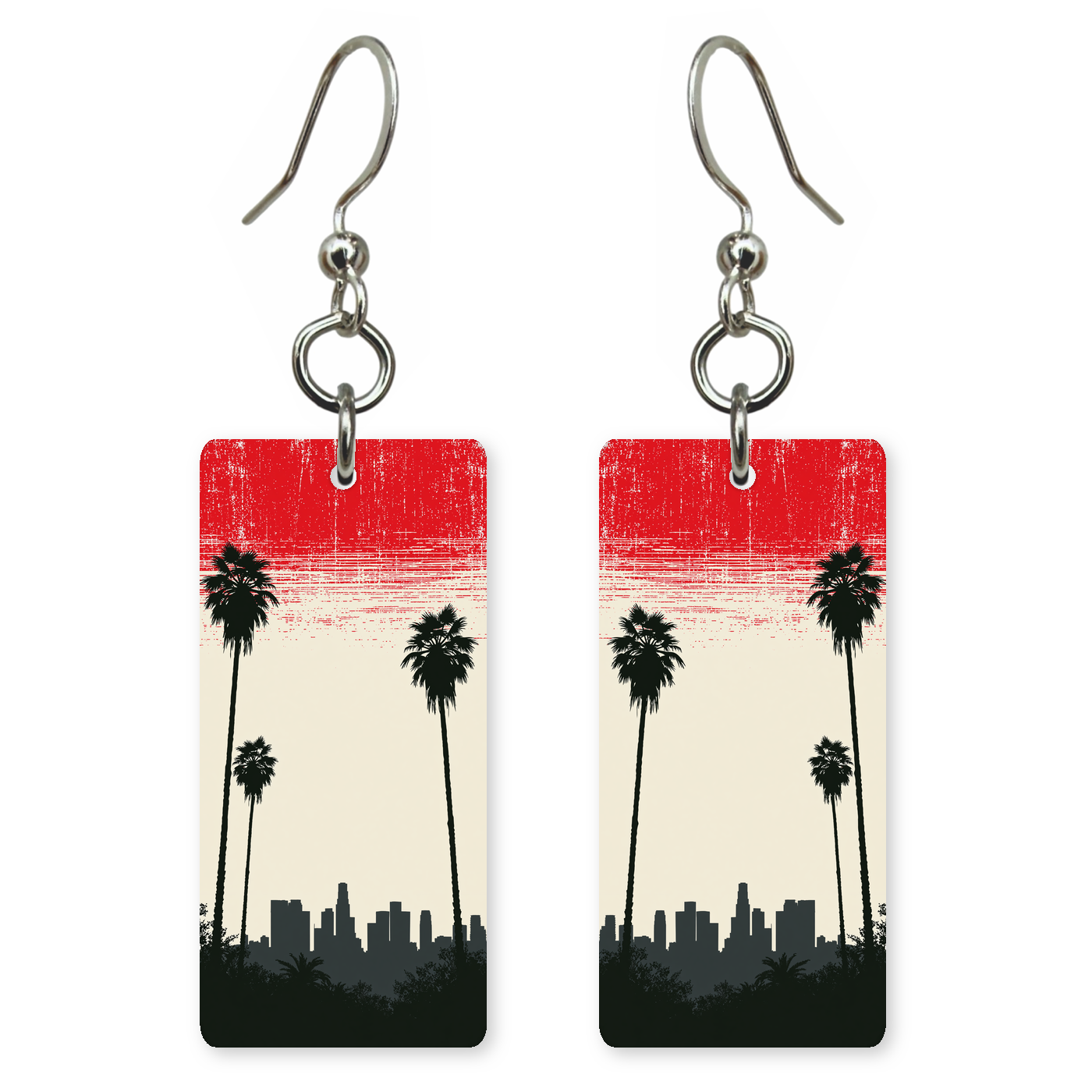 She's Choosing California Earrings | LA Crimson Skyline | SC5B68