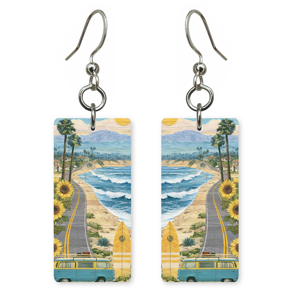 She's Choosing California Earrings | Coast Highway Sunflowers | SC5B69