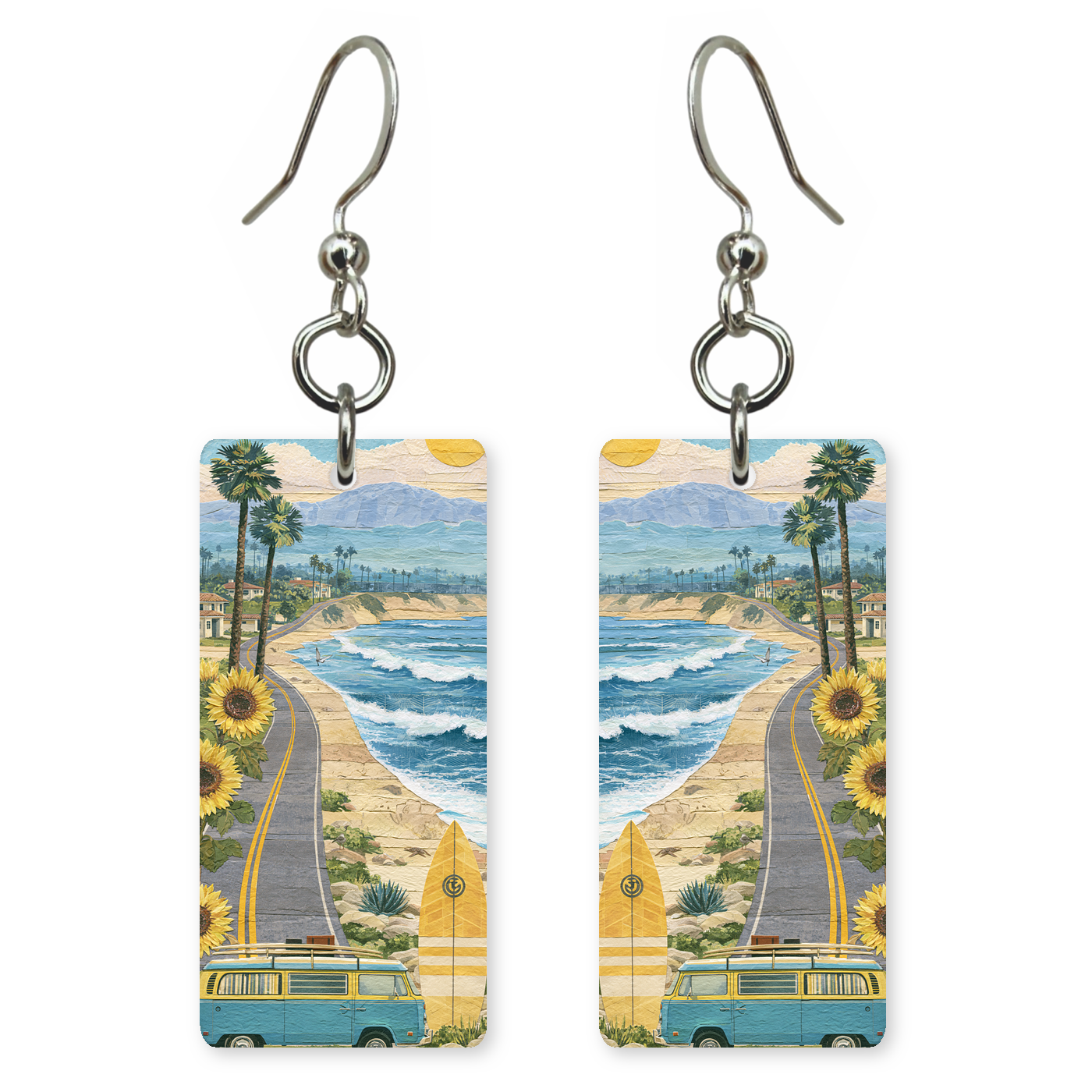 She's Choosing California Earrings | Coast Highway Sunflowers | SC5B69