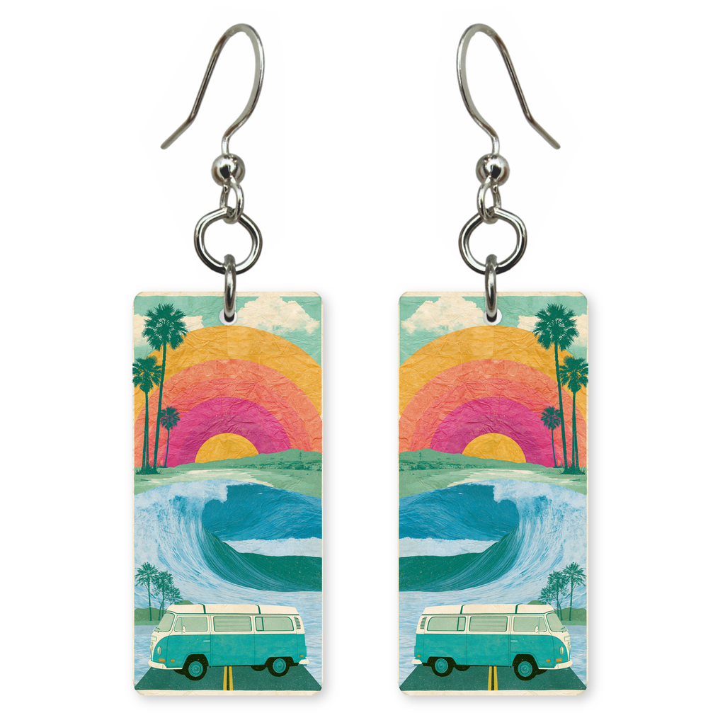 She's Choosing California Earrings | Retro Rainbow Break | SC5B70