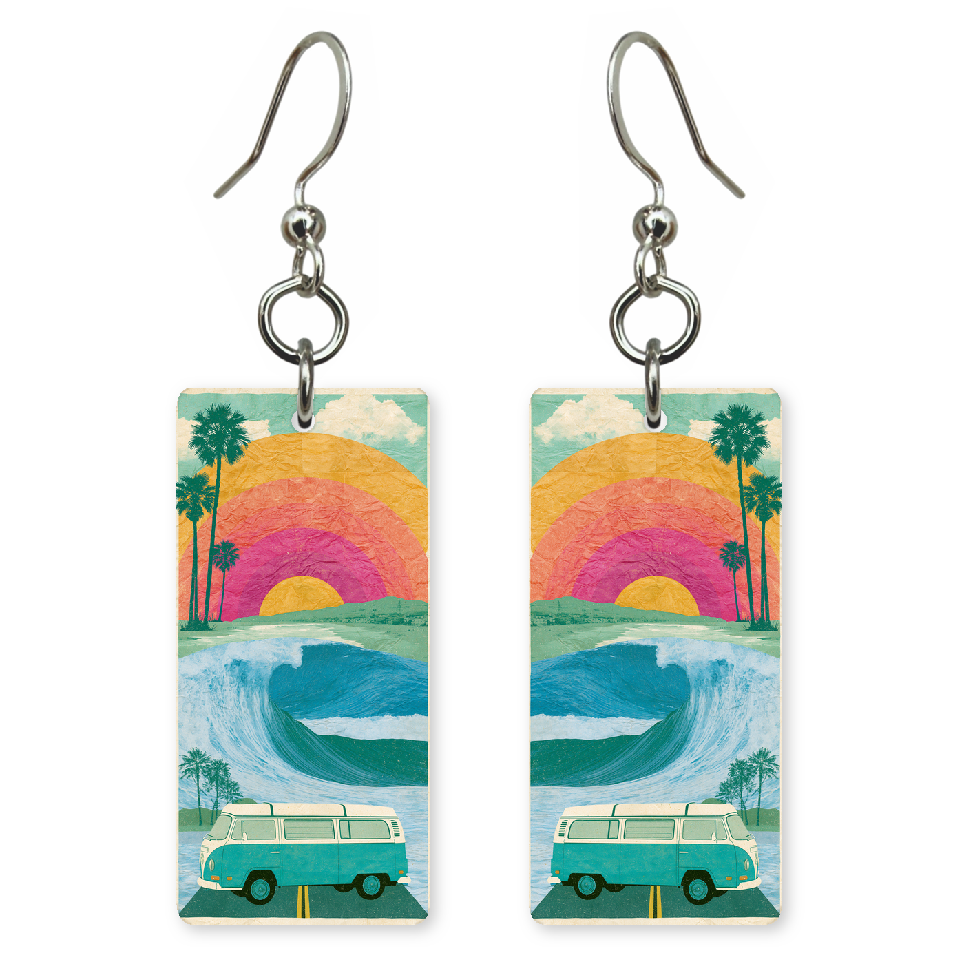 She's Choosing California Earrings | Retro Rainbow Break | SC5B70
