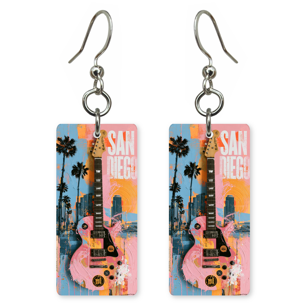 She's Choosing California Earrings | San Diego Rock Guitar