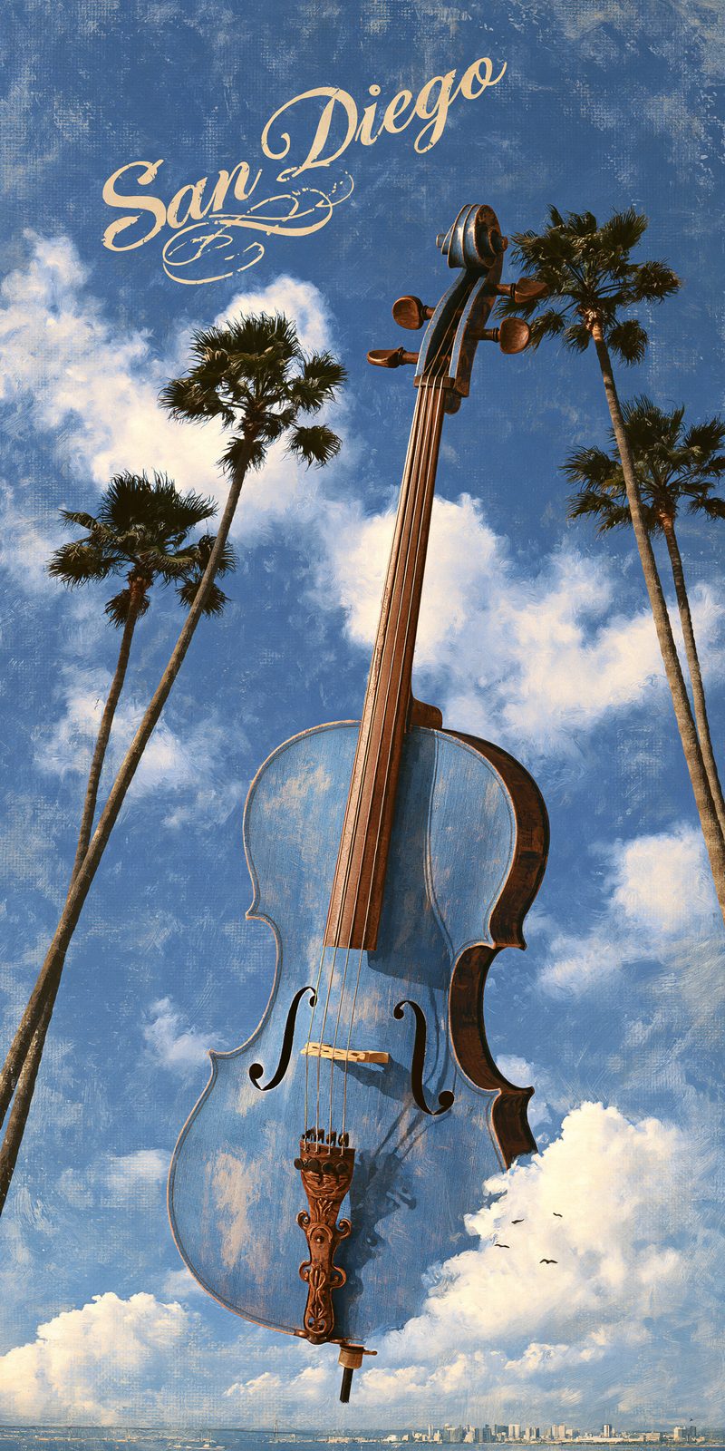 She's Choosing California Earrings | San Diego Sky Cello