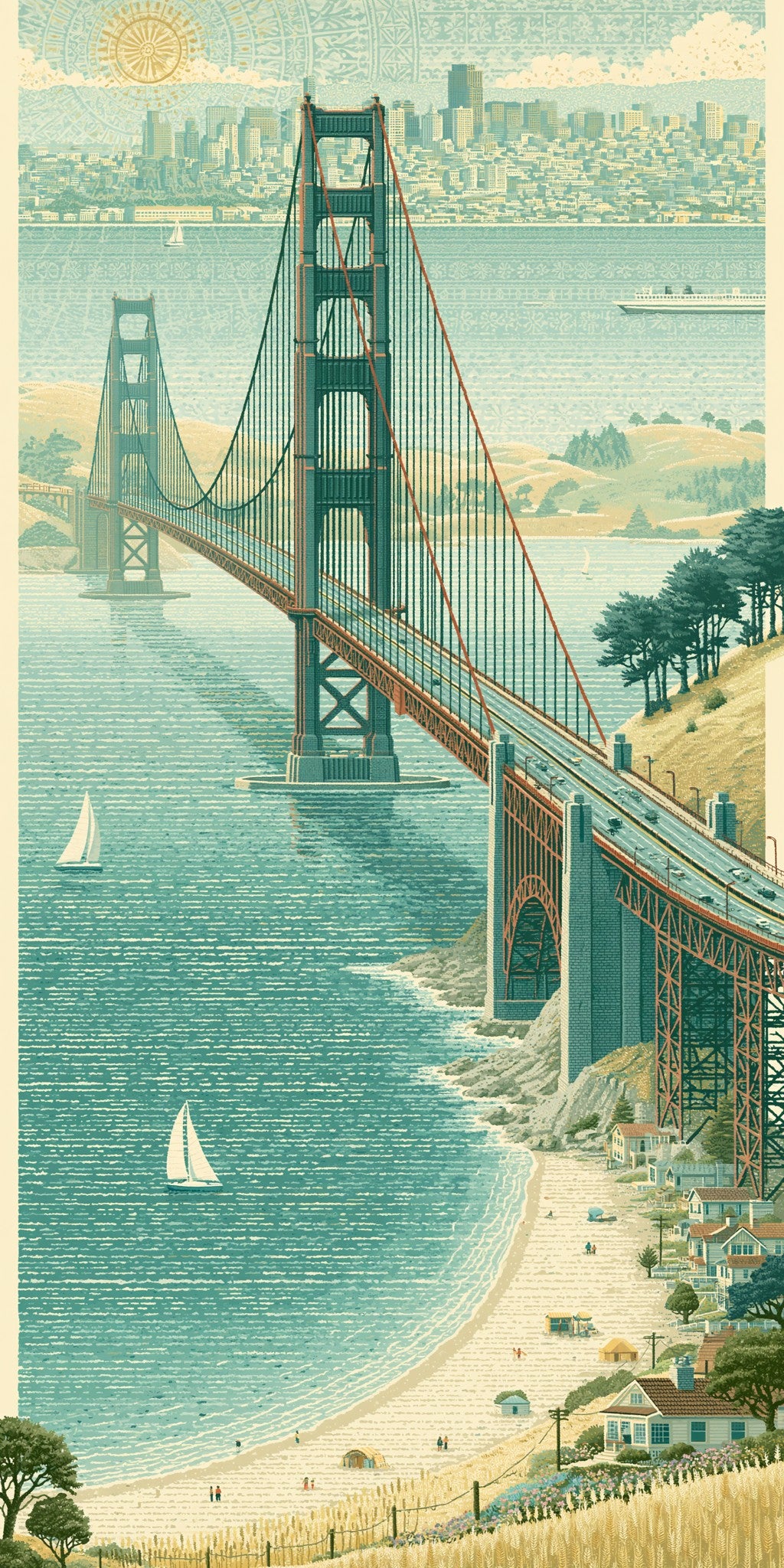 Golden Gate Poster — full design art