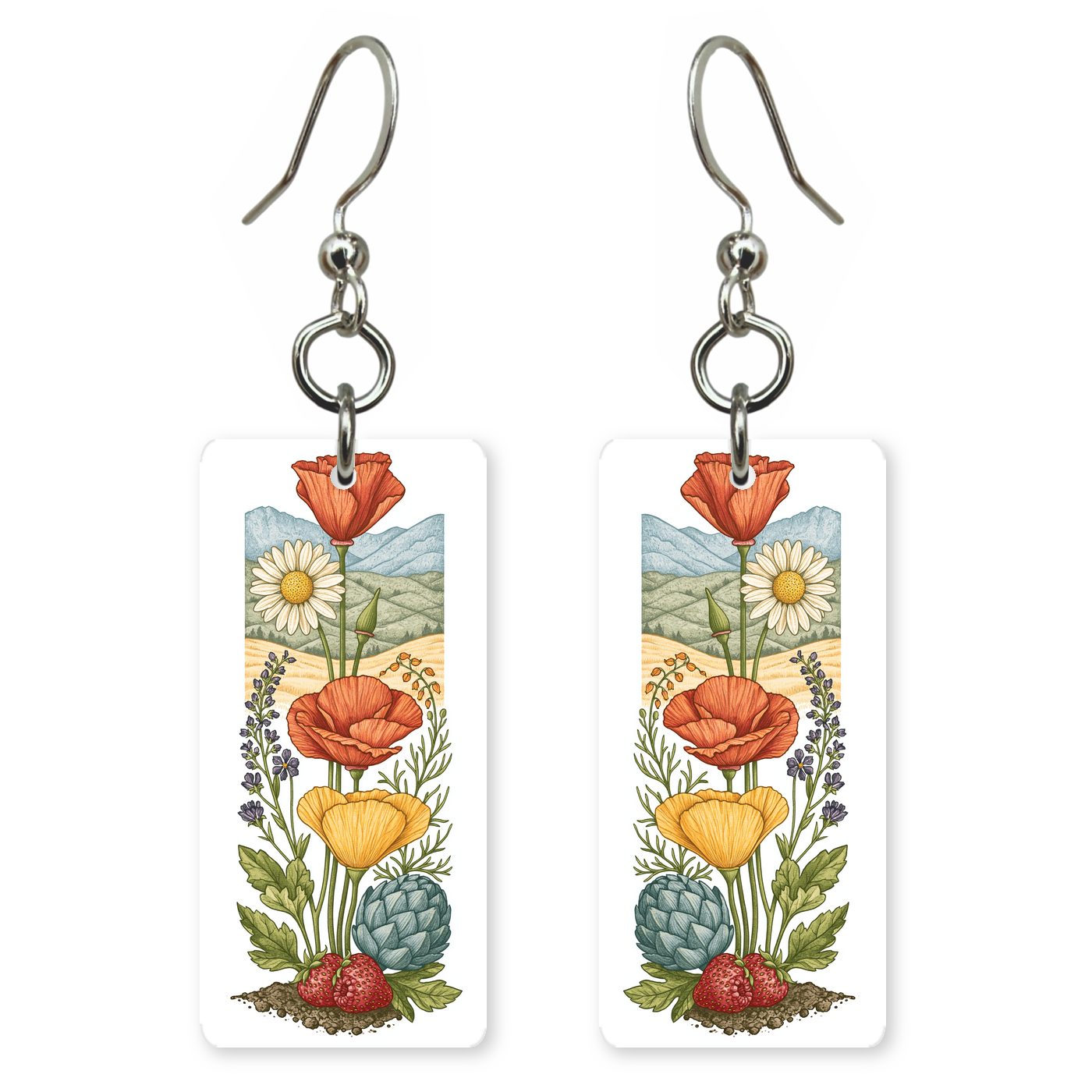 Poppy Stack — She's Choosing earrings, shown as a pair