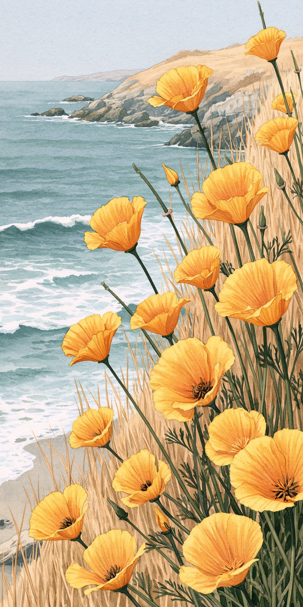 Coastal Poppies — full design art