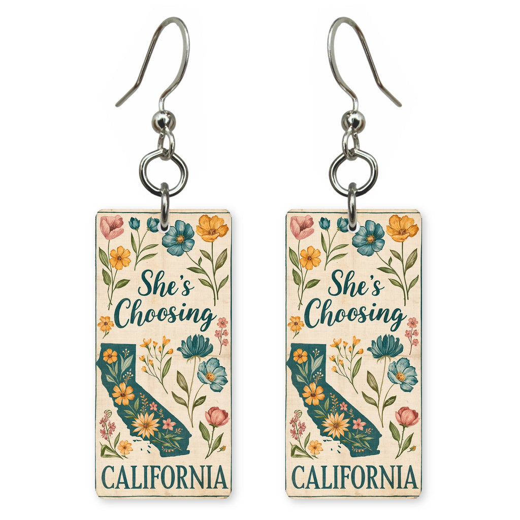 She's Choosing California | Eco Earrings | Wildflower State | SC5J1