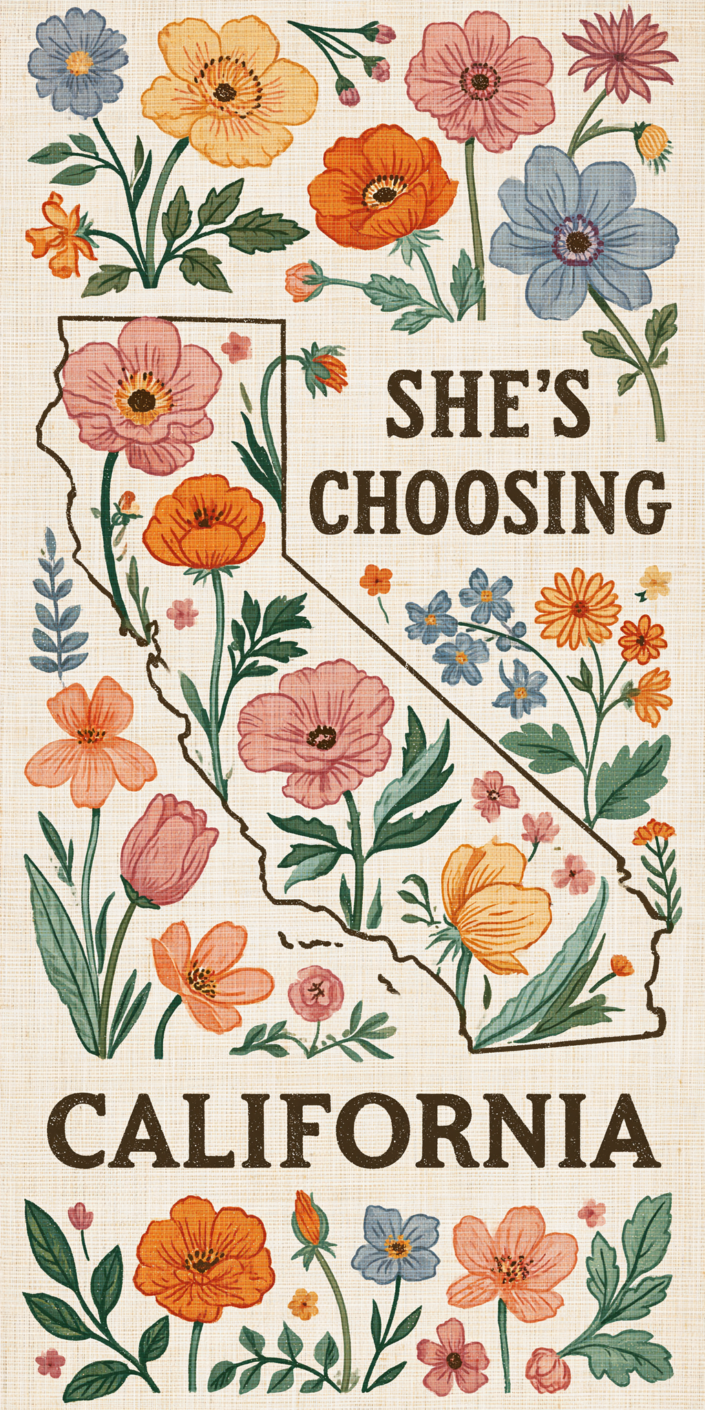 Wildflower Sketch — She's Choosing California upcycled paperboard earrings