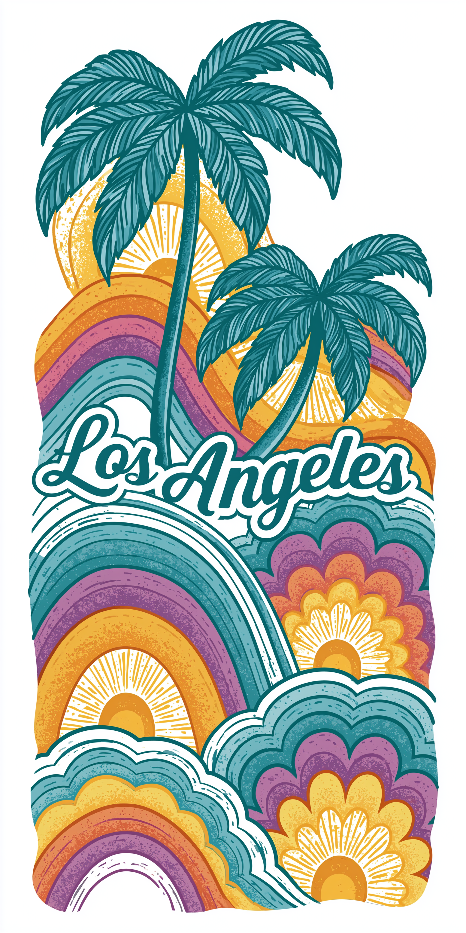 Los Angeles Retro Palms — She's Choosing California upcycled paperboard earrings