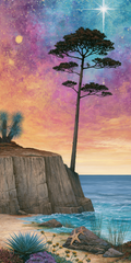 Lone Cypress at Twilight — She's Choosing California upcycled paperboard earrings
