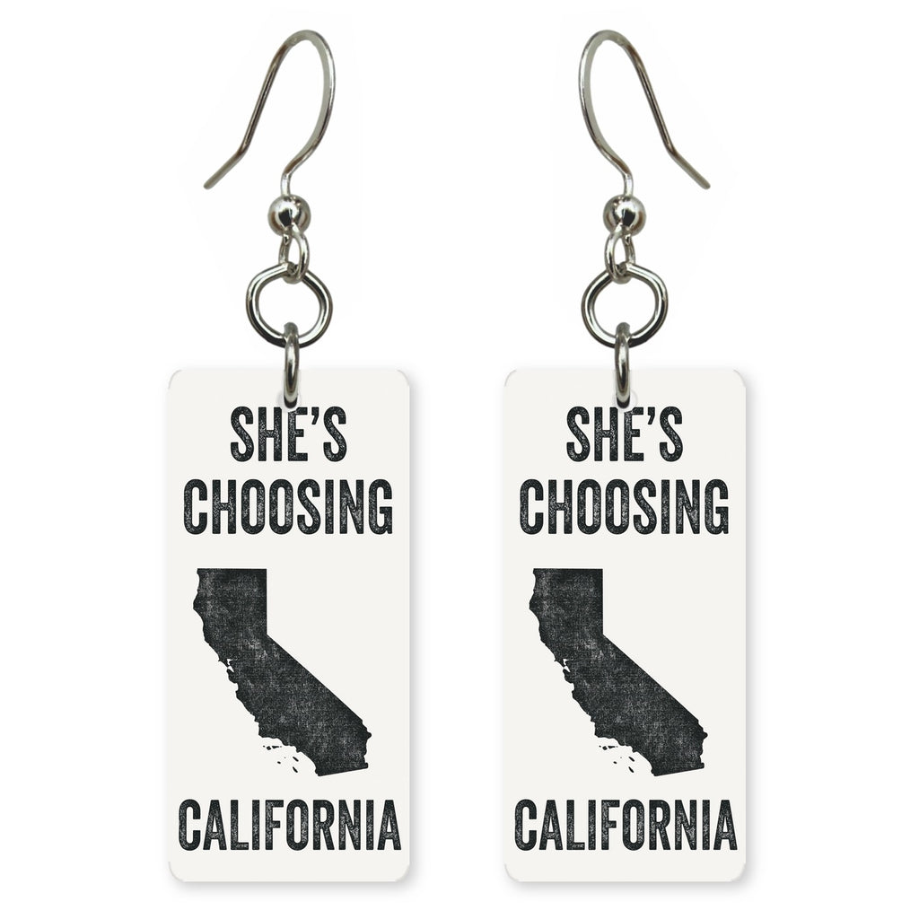 She's Choosing California | Eco Earrings | Classic Block | SC5N1
