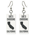She's Choosing California | Eco Earrings | Classic Block | SC5N1