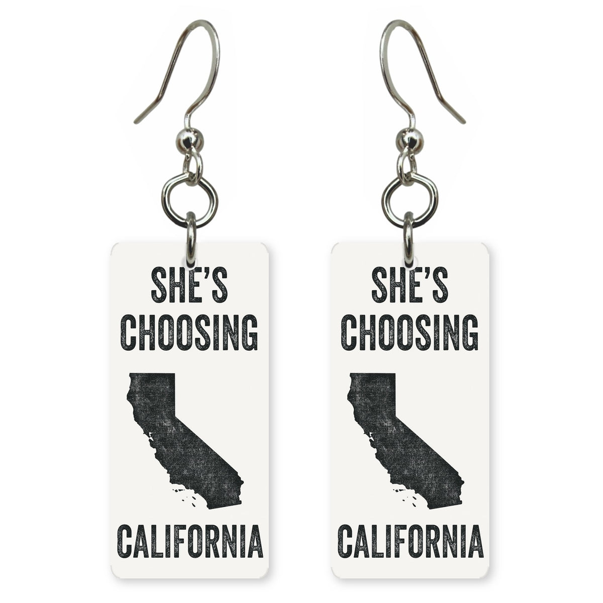 She's Choosing California | Eco Earrings | Classic Block | SC5N1