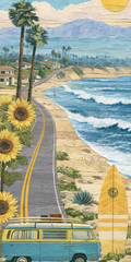 PCH Sunflowers — She's Choosing California upcycled paperboard earrings