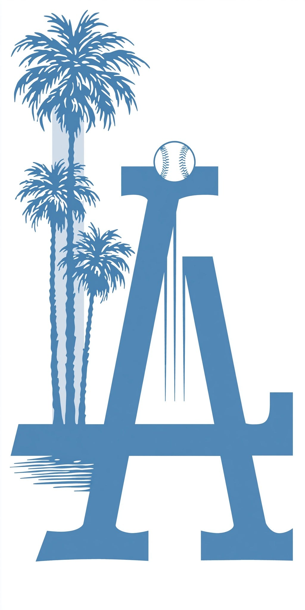 LA Palms Blue — full design art